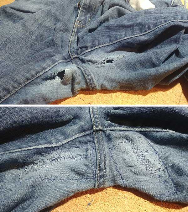 jeans crotch repair